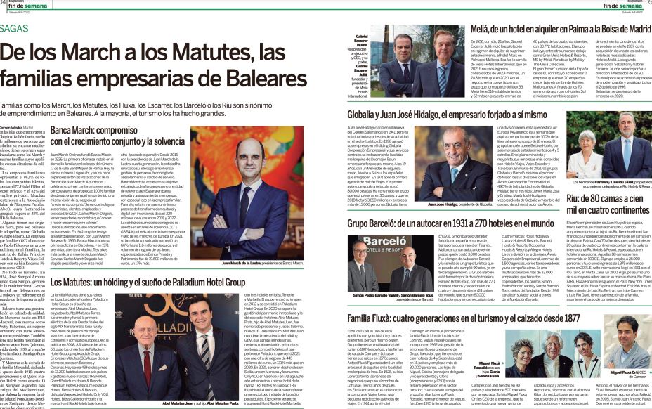 El económico Expansión dedica un especial a las empresas familiares de Baleares 